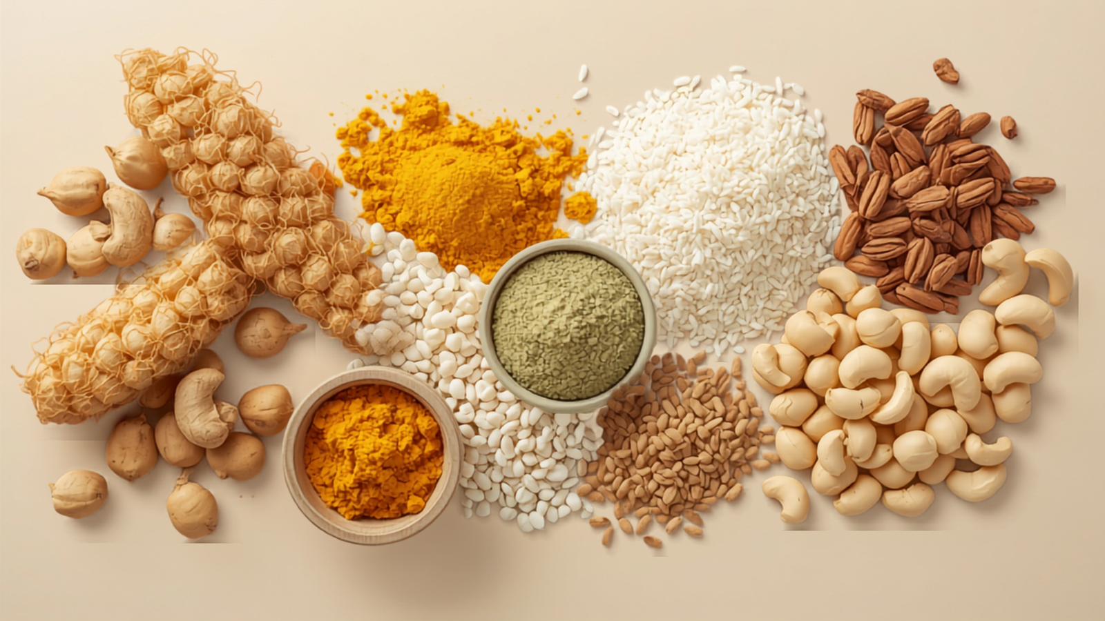 Artful Flat-Lay of Premium Food Exports